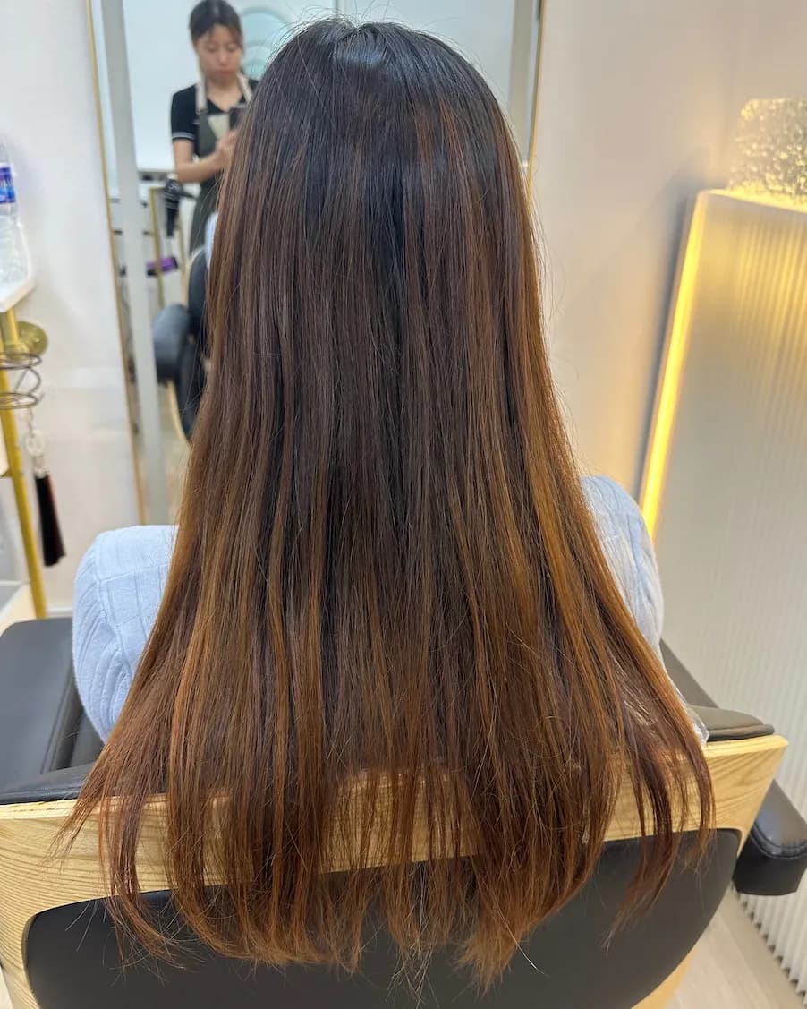 Fiery Auburn hair colour before — The Hive Salon
