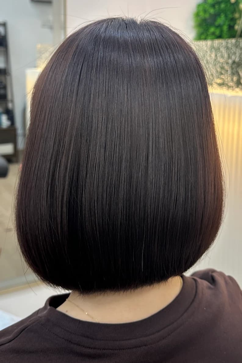 Bob haircut result at The Hive Salon, Orchard Road Singapore