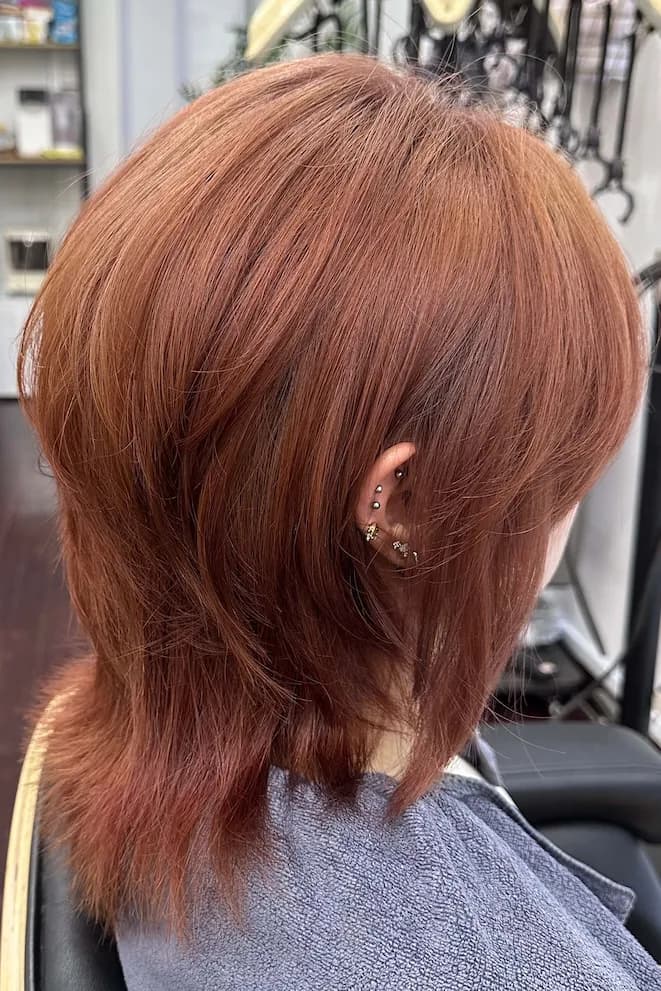 Wolf cut haircut result at The Hive Salon, Orchard Road Singapore
